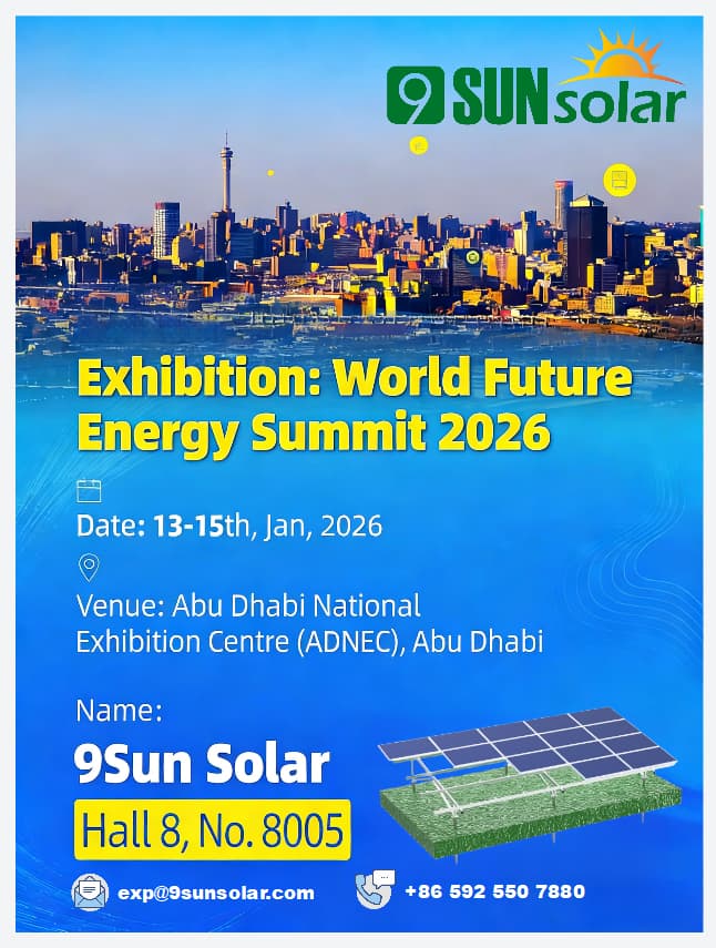 Participe da Exposição de Energia Solar em Abu Dhabi com a 9sunsolar.