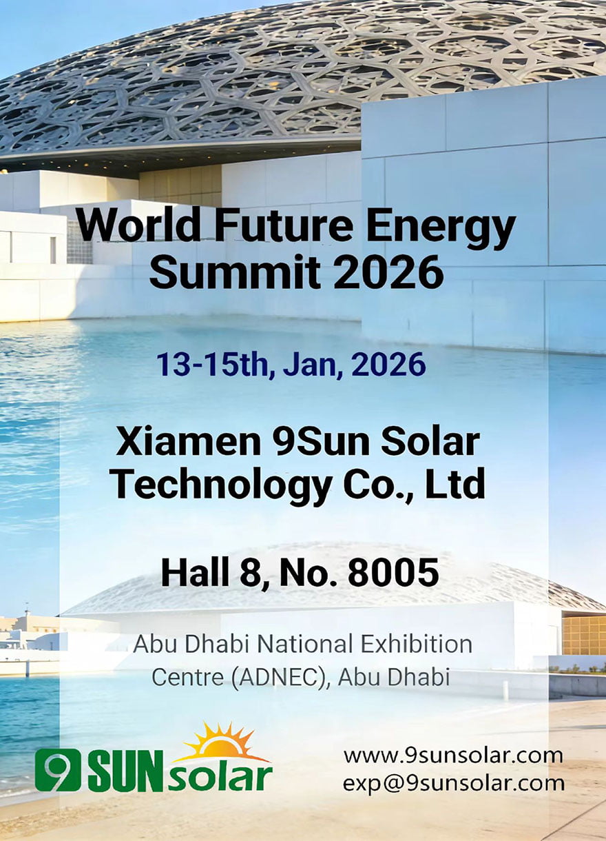 Participe da Exposição de Energia Solar em Abu Dhabi com a 9sunsolar.
