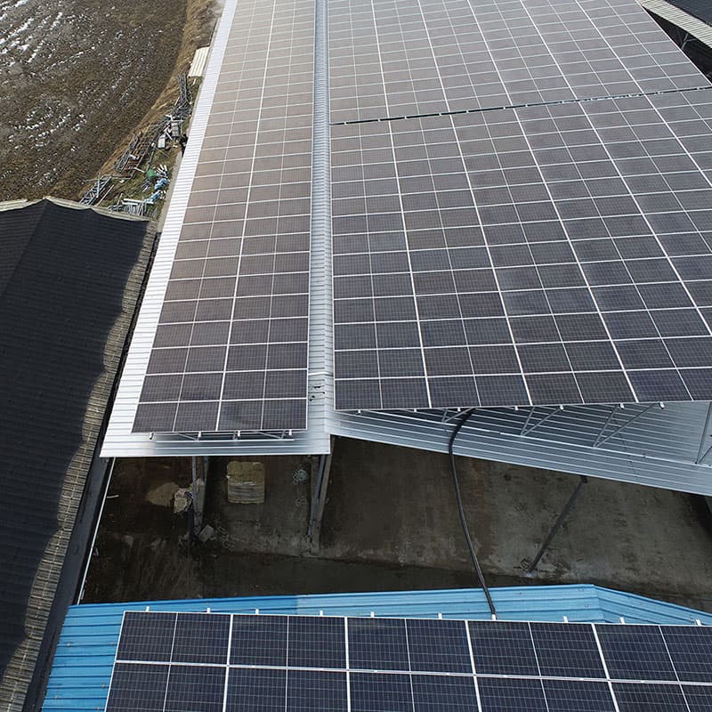 Caso de instalação de painéis solares em telhados na Coreia